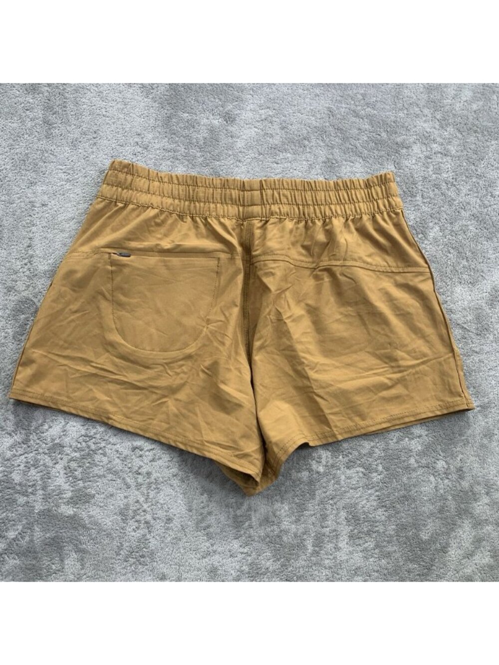 Vuori dash Women's Athletic Shorts in Mustard Brown - Picture 8 of 8